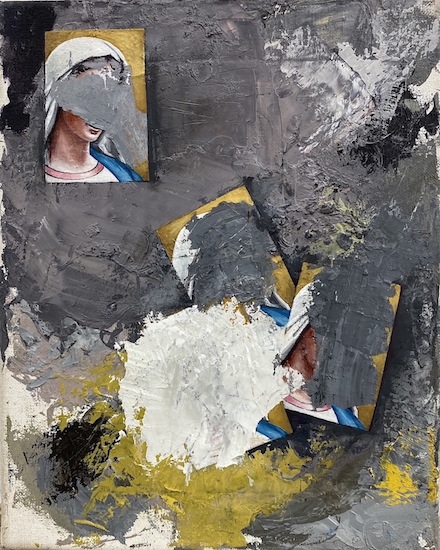 Katrin Brause aka Heichel: Grund IV, 2020, Öl auf Leinwand, 30 x 24 cm

